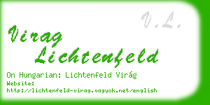 virag lichtenfeld business card